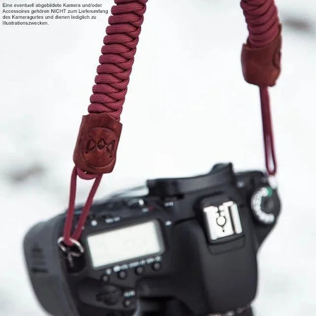 Kameragurte | Leder, Rot, Seil | Monarch Vii | Kamera Tragegurt Aus Paracord Seil | Rot | Monarch Straps Boa | Usa Made |gr.s