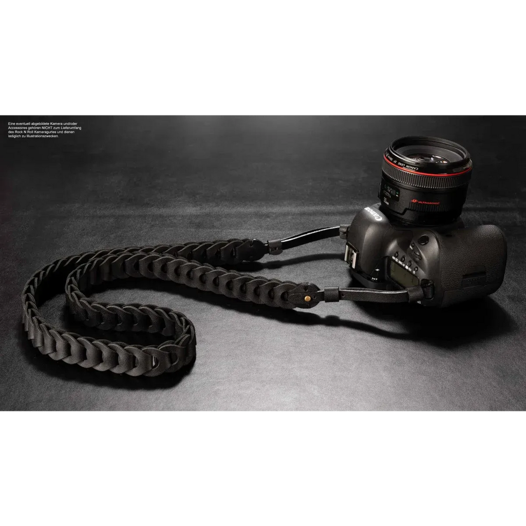 Kameragurte | Leder, Schwarz | Rock n Roll Camera Straps And Bags | Kamera Tragegurt Für Dslr Und Systemkameras | Leder Schwarz | Rock n