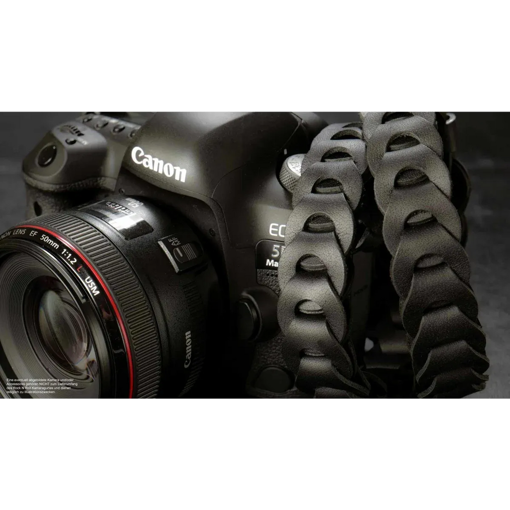 Kameragurte | Leder, Schwarz | Rock n Roll Camera Straps And Bags | Kamera Tragegurt Für Dslr Und Systemkameras | Leder Schwarz | Rock n