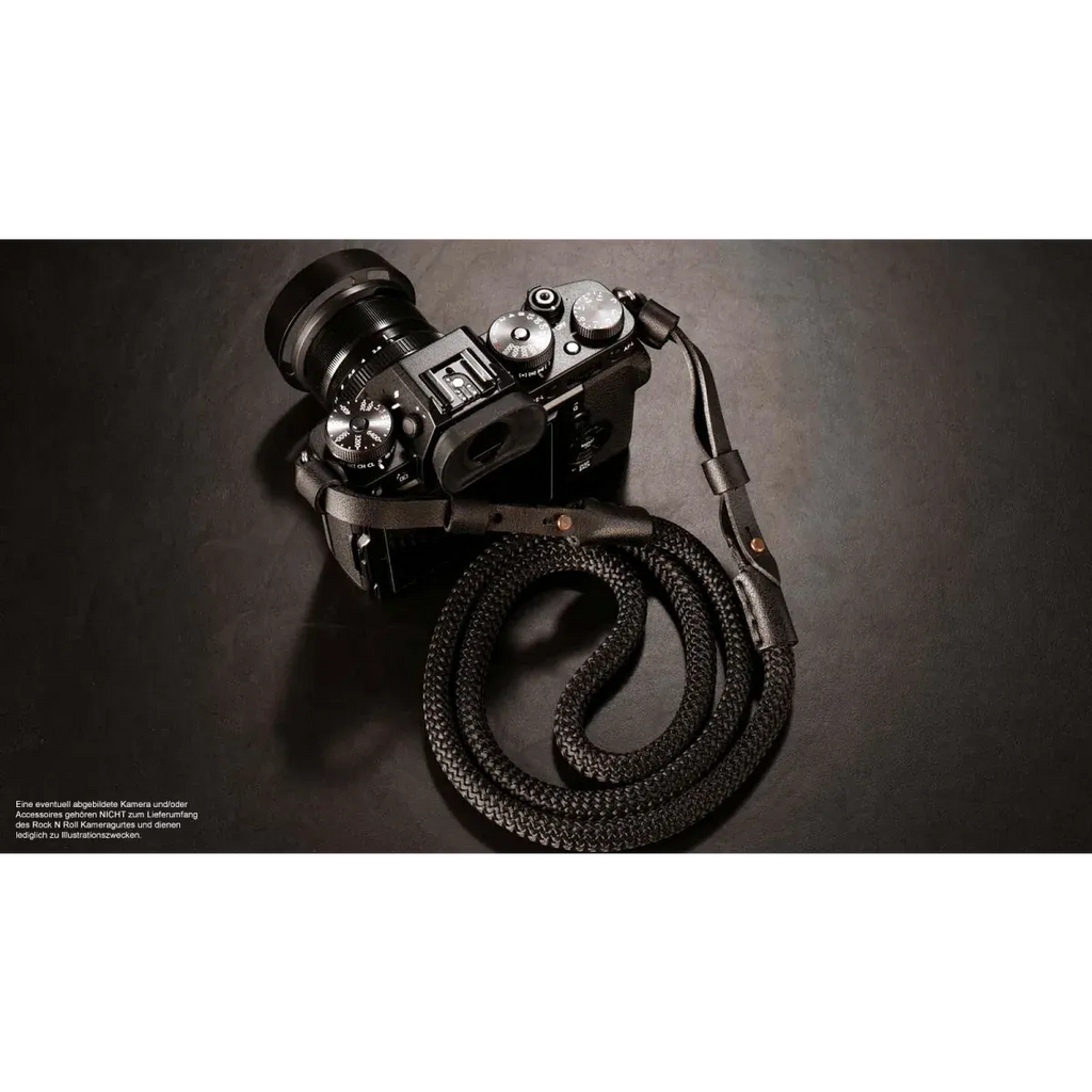 Kameragurte | Leder, Schwarz, Seil | Rock n Roll Camera Straps And Bags | Kamera Tragegurt Für Dslr Und Systemkameras | Seil Und Leder |
