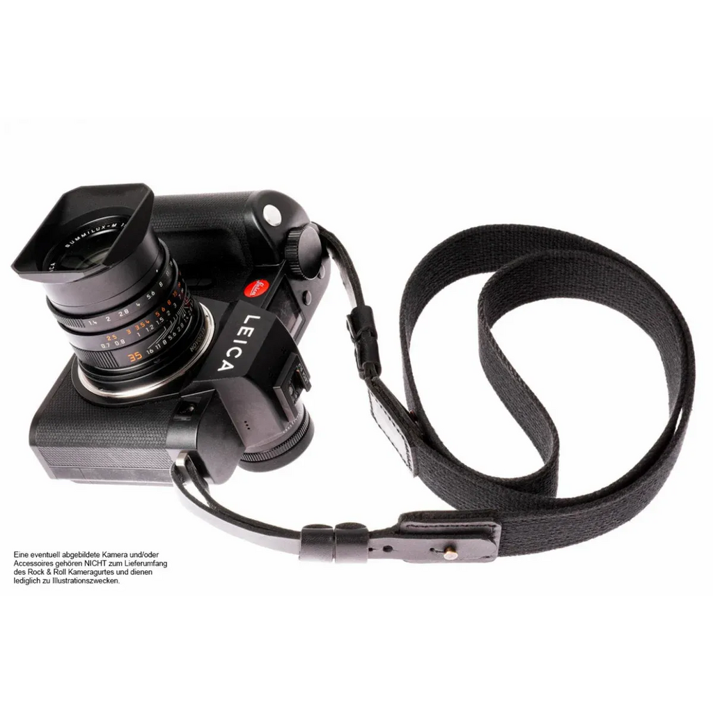 Kameragurte | Baumwolle, Leder, Schwarz | Rock n Roll Camera Straps And Bags | Kamera Tragegurt Für Leica Sl Sl2 Und s | Baumwolle | Schwarz