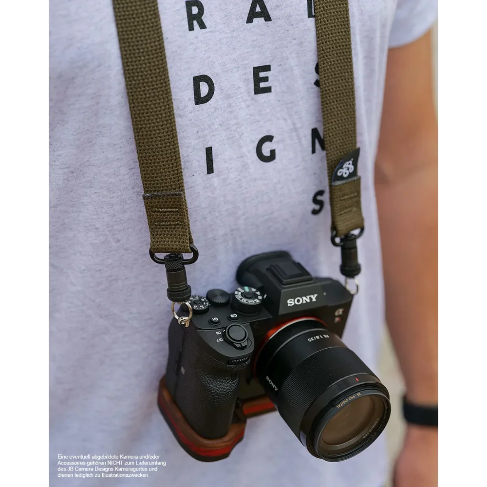 Kameragurte | Canvas / Baumwolle, Khaki / Grün | J.b. Camera Designs Usa | Kamera Tragegurt Mit Jb Quick Release In Khaki Grün | Jb Camera