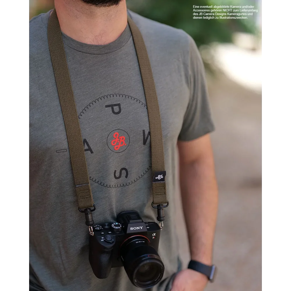 Kameragurte | Canvas / Baumwolle, Khaki / Grün | J.b. Camera Designs Usa | Kamera Tragegurt Mit Jb Quick Release In Khaki Grün | Jb Camera