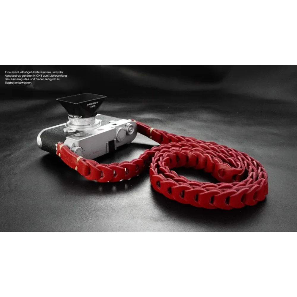Kameragurte | Leder, Rot | Rock n Roll Camera Straps And Bags | Kamera Trageriemen Aus Leder | Rot | Rock n Roll Camera Straps And Bags