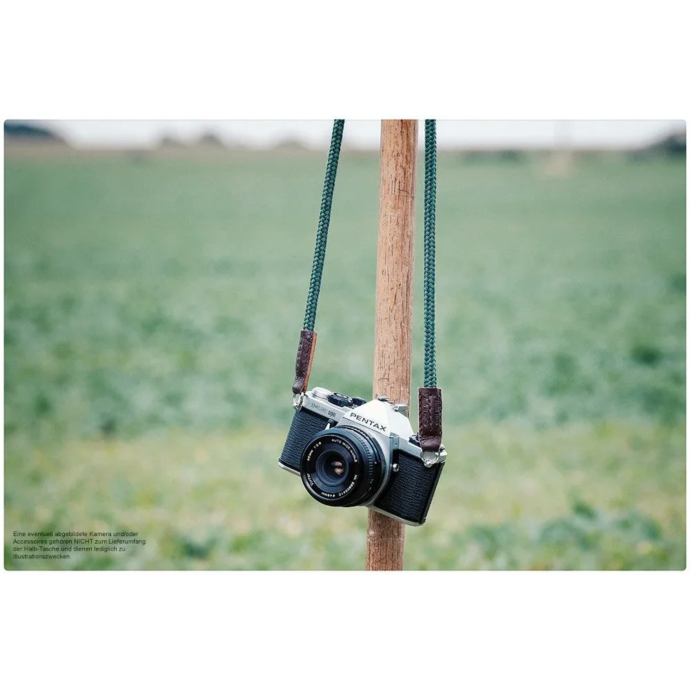 Kameragurte | Khaki / Grün, Leder, Seil | Sailor Strap | Kamera Trageriemen Aus Seil Und Italienischem Leder | Combat Grün | Handmade