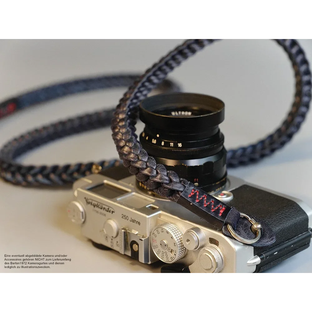 Kameragurte | Blau, Leder | Barton 1972 | Kameraband Aus Leder Für Z.b. Fujifilm Kamera | Barton 1972 | Navy Blau | 125cm