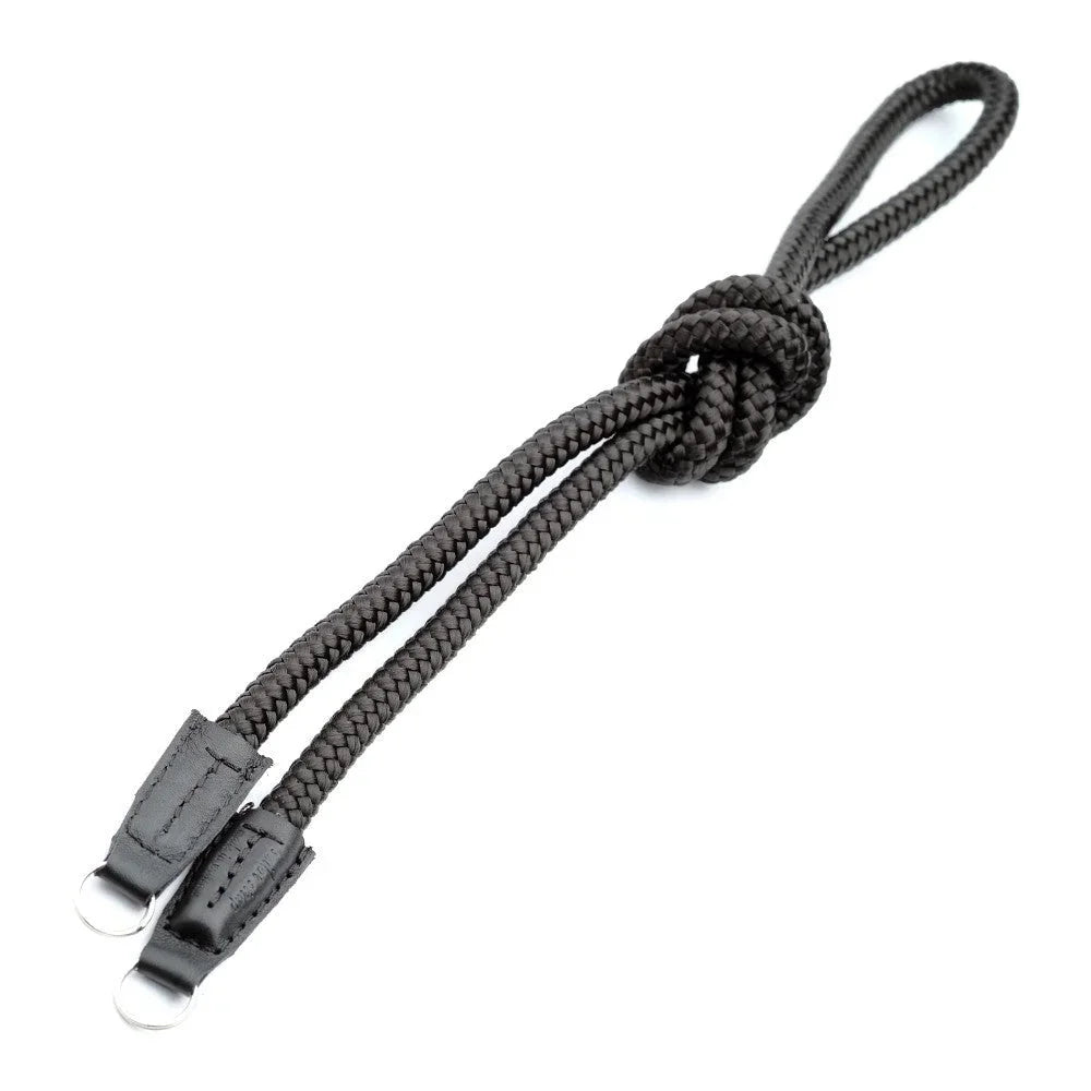 Kameragurte | Leder, Schwarz, Seil | Sailor Strap | Kameraband Aus Seil | Rope Und Leder Von Sailor Strap | Schwarz | Handmade |gr.s