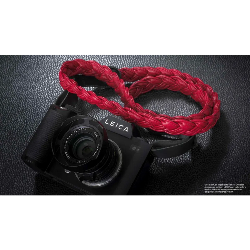 Kameragurte | Leder, Rot | Rock n Roll Camera Straps And Bags | Kameraband Für Leica Sl Sl2 Und s | Nappa Leder | Rot | Rock n Roll Straps |