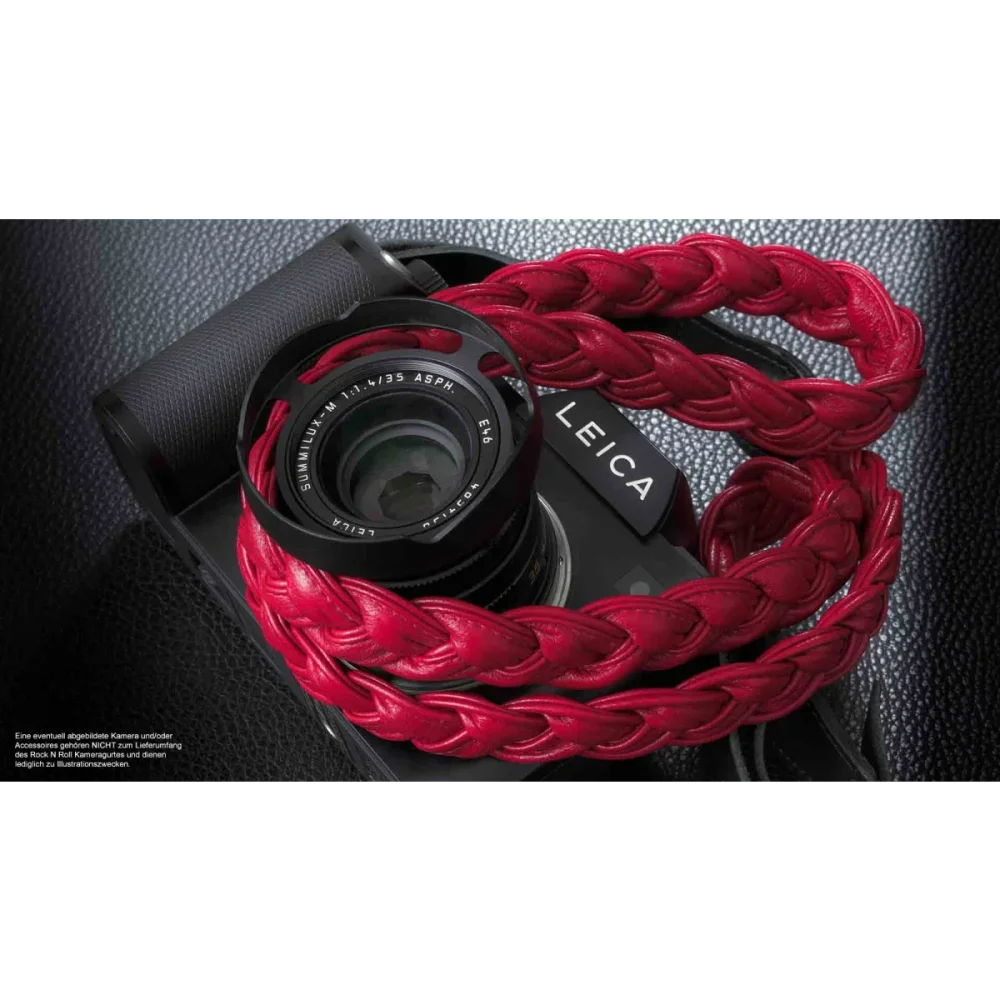 Kameragurte | Leder, Rot | Rock n Roll Camera Straps And Bags | Kameraband Für Leica Sl Sl2 Und s | Nappa Leder | Rot | Rock n Roll Straps |