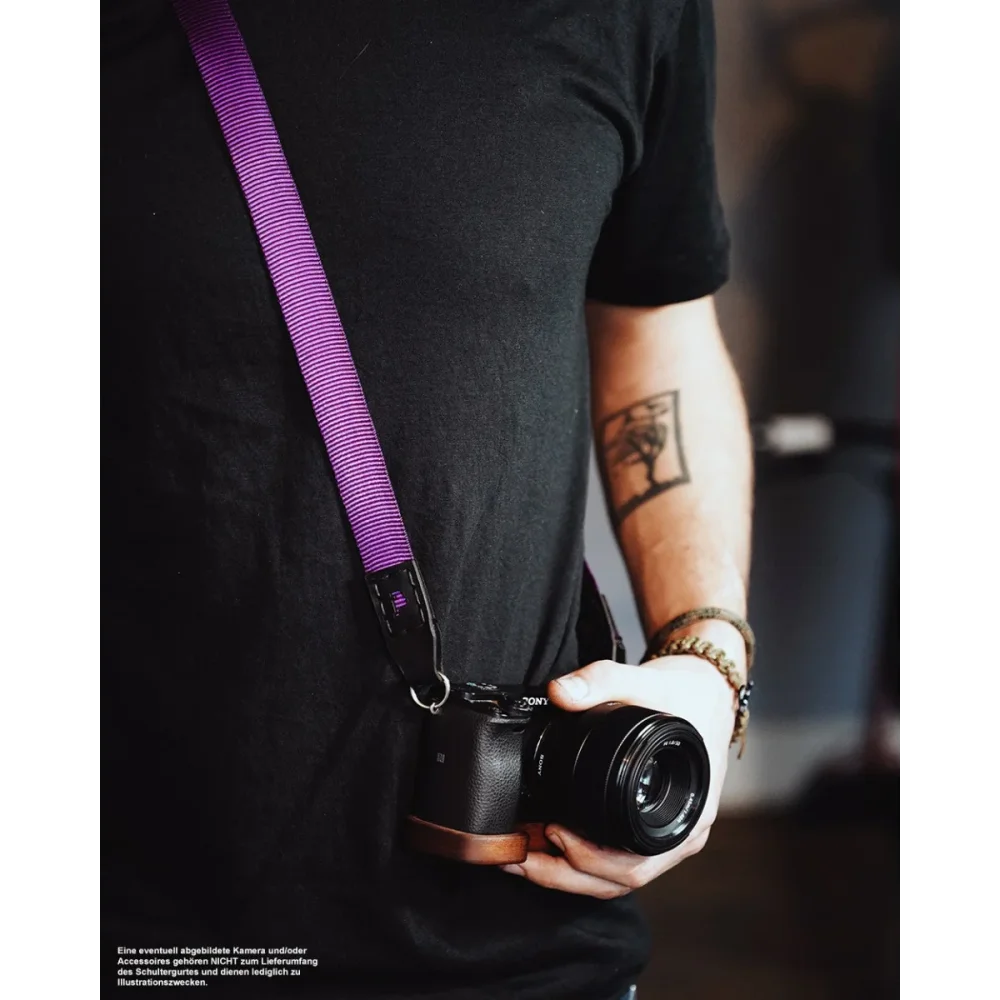 Kameragurte | J.b. Camera Designs Usa | Kameraband Von Jb Camera Designs Aus Nylon Und Leder | Lila Braun | Usa Handmade