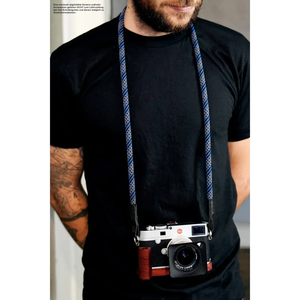 Kameragurte | J.b. Camera Designs Usa | Kameragurt Aus Kletterseil | Jb Camera Designs | Schwarz Blau Grau | Made In Usa