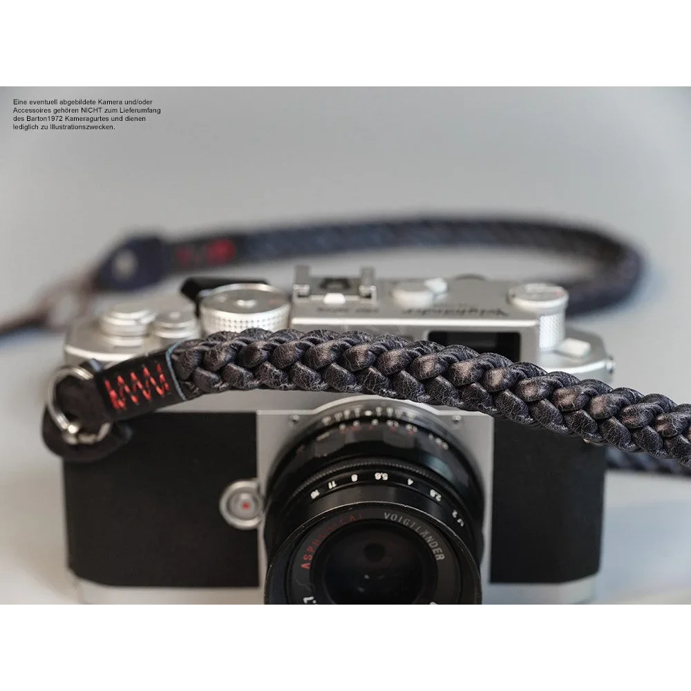 Kameragurte | Blau, Leder | Barton 1972 | Kameragurt Aus Leder Für Z.b. Fujifilm Kamera | Navy Blau | Barton 1972 | 105cm
