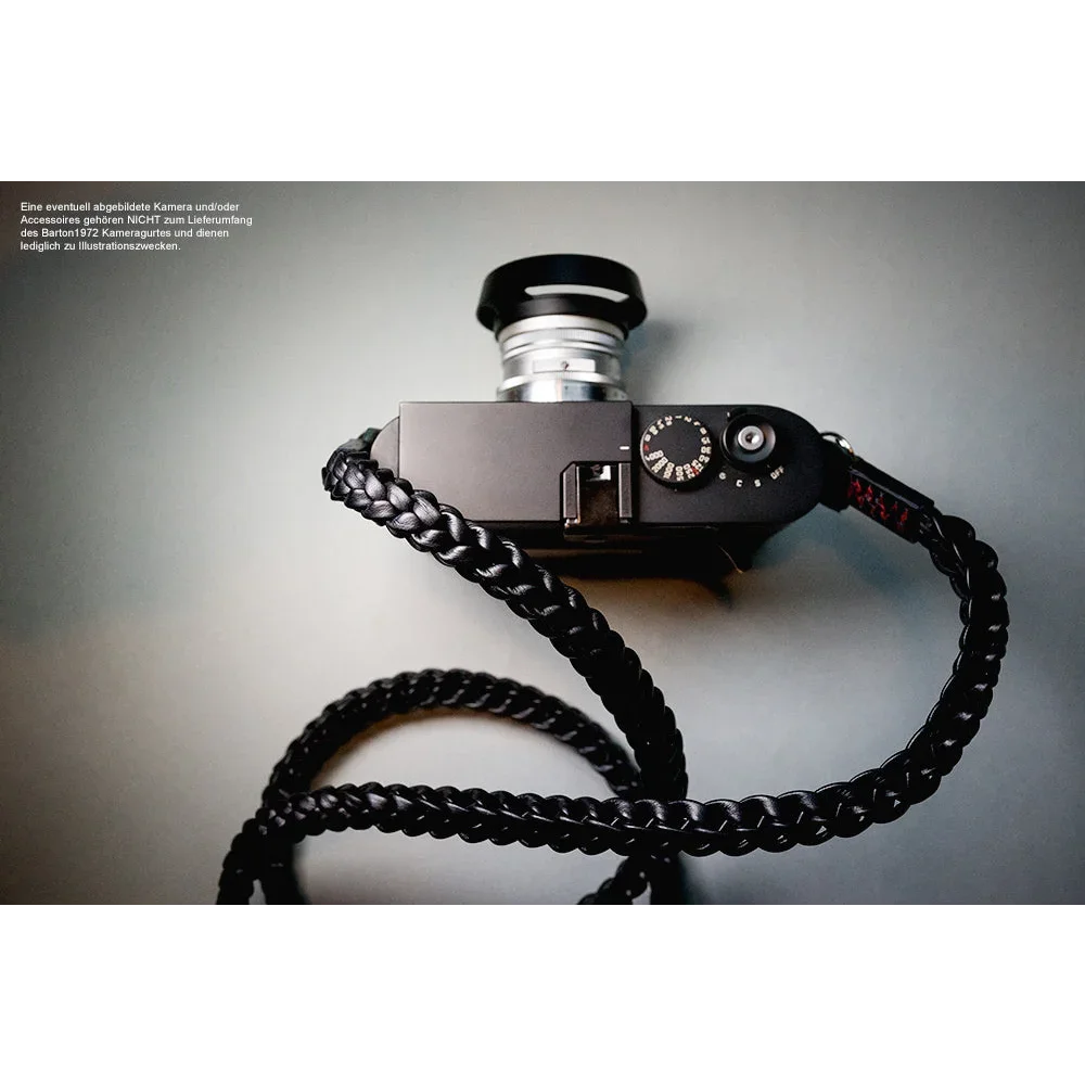 Kameragurte | Leder, Schwarz | Barton 1972 | Kameragurt Aus Leder Für Z.b. Sony Kamera | Barton 1972 | Matt Schwarz | 125cm