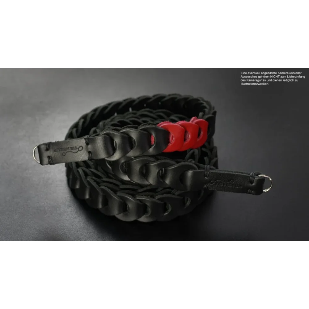 Kameragurte | Leder, Schwarz Und Rot | Rock n Roll Camera Straps And Bags | Kameragurt Aus Leder | Schwarz Rot | Rock n Roll Camera Straps |