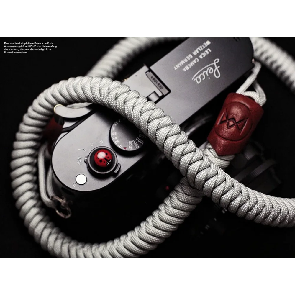 Kameragurte | Grau / Silber, Leder, Seil | Monarch Vii | Kameragurt Aus Leder Und Seil | Boa Silber Grau Von Monarch Straps Vii | Gr.l