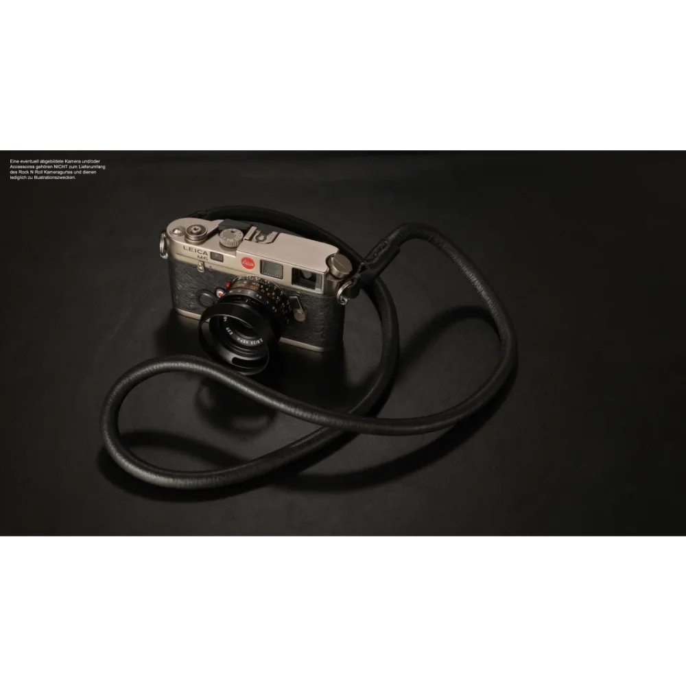 Kameragurte | Leder, Schwarz | Rock n Roll Camera Straps And Bags | Kameragurt Aus Nappaleder Und Seil In Schwarz | Rock n Roll Camera
