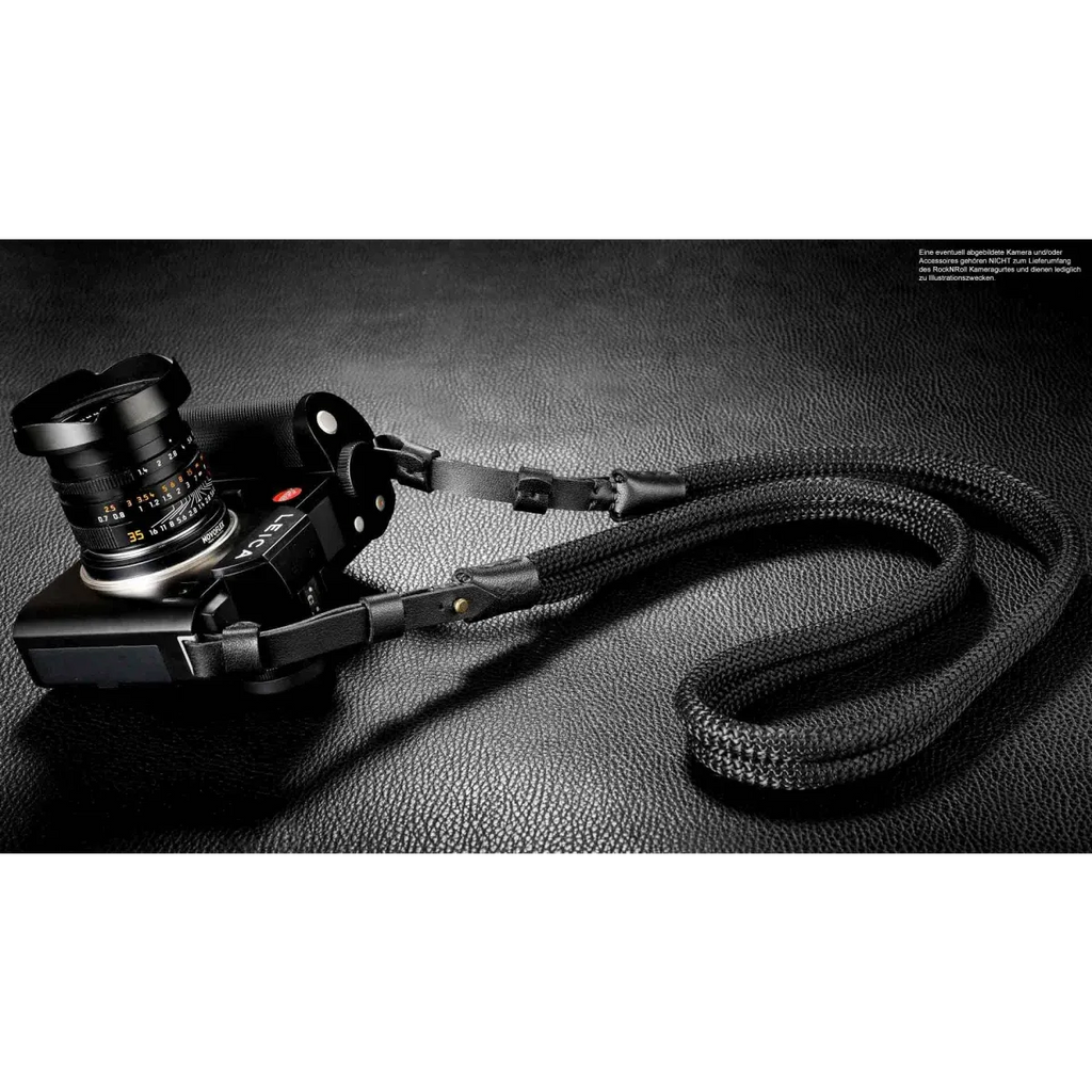 Kameragurte | Leder, Schwarz, Seil | Rock n Roll Camera Straps And Bags | Kameragurt Aus Seil Für Leica Sl2 Sl s | Poly Seide | Rock n Roll