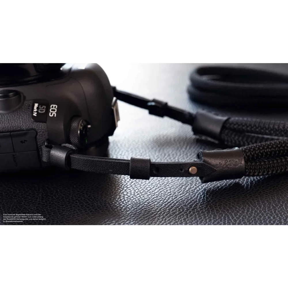 Kameragurte | Leder, Schwarz, Seil | Rock n Roll Camera Straps And Bags | Kameragurt Aus Seil Und Leder Für Dslr Und Systemkameras | Rock n