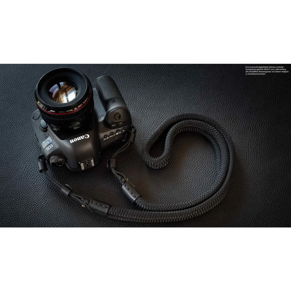 Kameragurte | Leder, Schwarz, Seil | Rock n Roll Camera Straps And Bags | Kameragurt Aus Seil Und Leder Für Dslr Und Systemkameras | Rock n