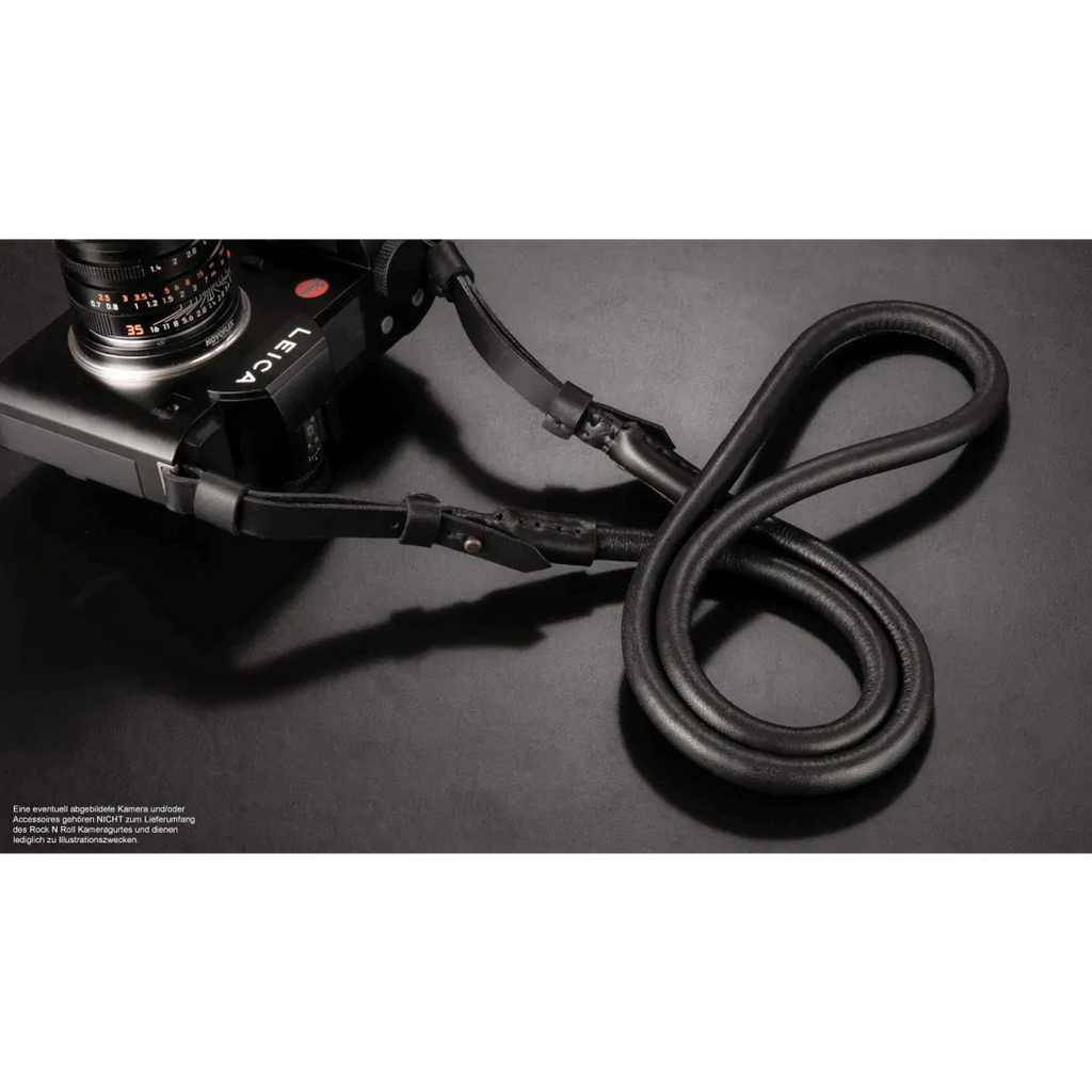 Kameragurte | Leder, Schwarz | Rock n Roll Camera Straps And Bags | Kameragurt Für Leica Sl2 Sl s | Nappaleder | Seil | Schwarz | Rock n