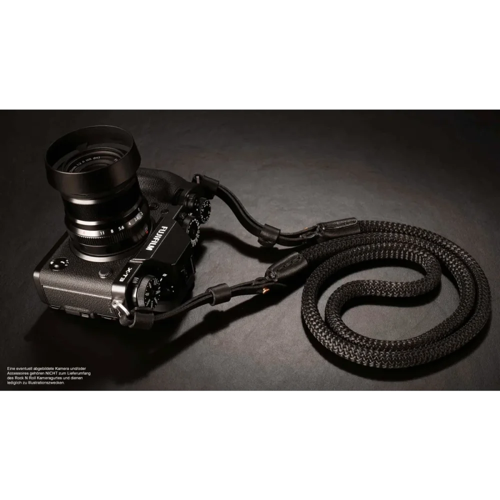 Kameragurte | Leder, Schwarz, Seil | Rock n Roll Camera Straps And Bags | Kameragurt Für Spiegelreflex Und Systemkameras | Seil Leder | Rock