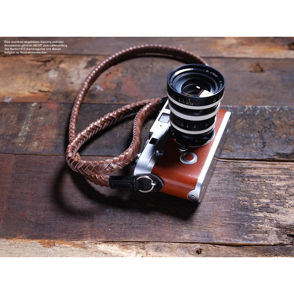 Kameragurte | Dunkelbraun, Leder | Barton 1972 | Kameragurt Für Z.b. Leica Aus Leder | Barton 1972 | Braun Schwarz | 105cm