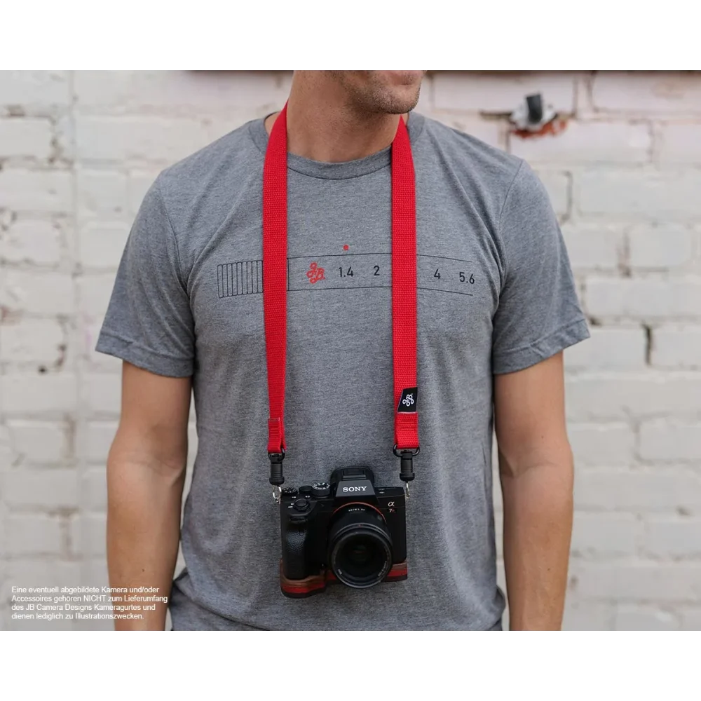 Kameragurte | Canvas / Baumwolle, Rot | J.b. Camera Designs Usa | Kameragurt Mit Jb Quick Release System In Rot Von Jb Camera Designs Usa |