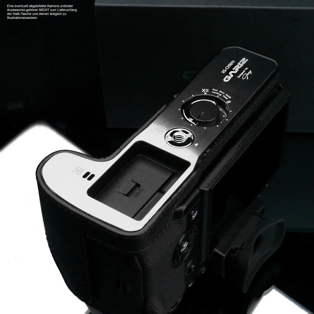 Half Case Bereitschaftstasche | Fuji, Leder, Schwarz | Gariz Design | Kameratasche Aus Leder Für Fujifilm X-h1 | Schwarz | Gariz Design |