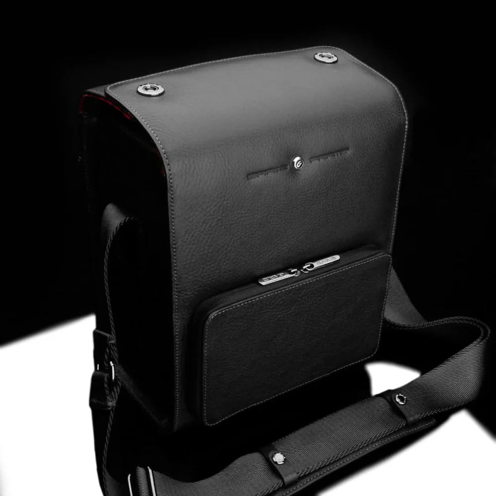 Large leather 2025 camera bag