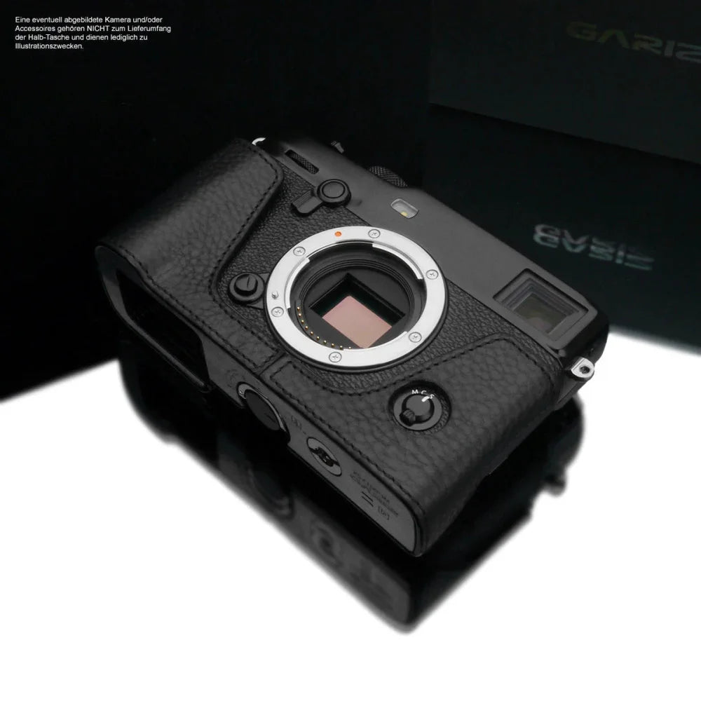 Half Case Bereitschaftstasche | Fuji, Leder, Schwarz | Gariz Design | Kameratasche Für Fuji X-pro3 Aus Leder Von Gariz Design In Schwarz |