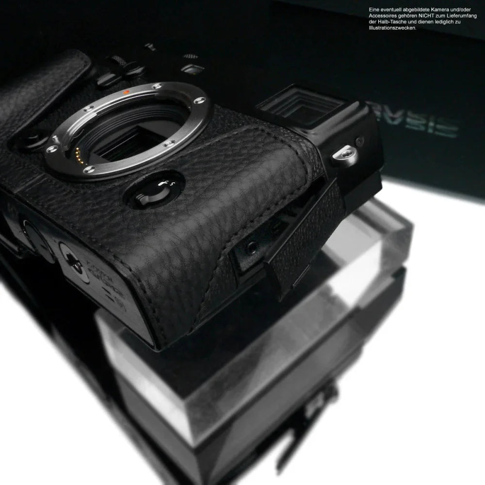 Half Case Bereitschaftstasche | Fuji, Leder, Schwarz | Gariz Design | Kameratasche Für Fuji X-pro3 Aus Leder Von Gariz Design In Schwarz |