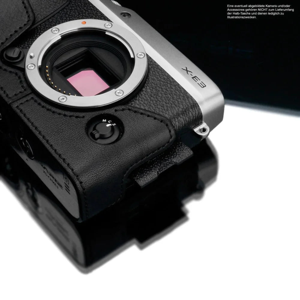 Half Case Bereitschaftstasche | Fuji, Leder, Schwarz | Gariz Design | Kameratasche Für Fujifilm X-e3 Aus Leder In Schwarz Von Gariz Design