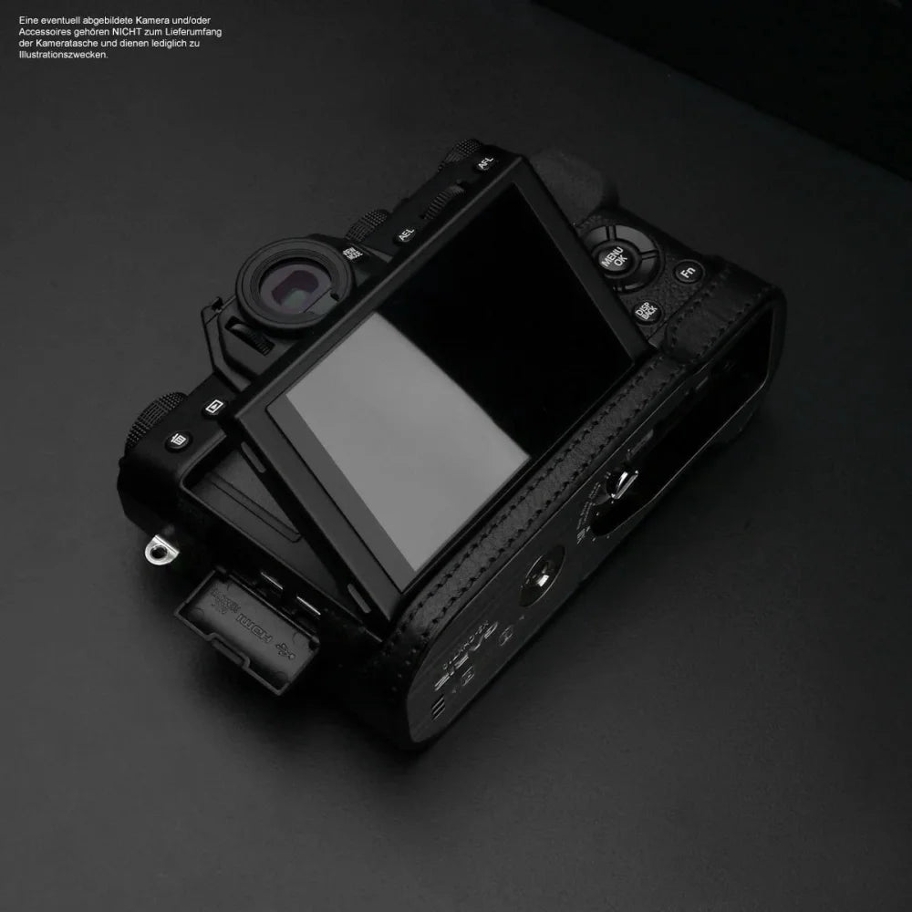 Half Case Bereitschaftstasche | Fuji, Leder, Schwarz | Gariz Design | Kameratasche Für Fujifilm X-t30 Ii X-t30 X-t20 X-t10 Aus Leder |