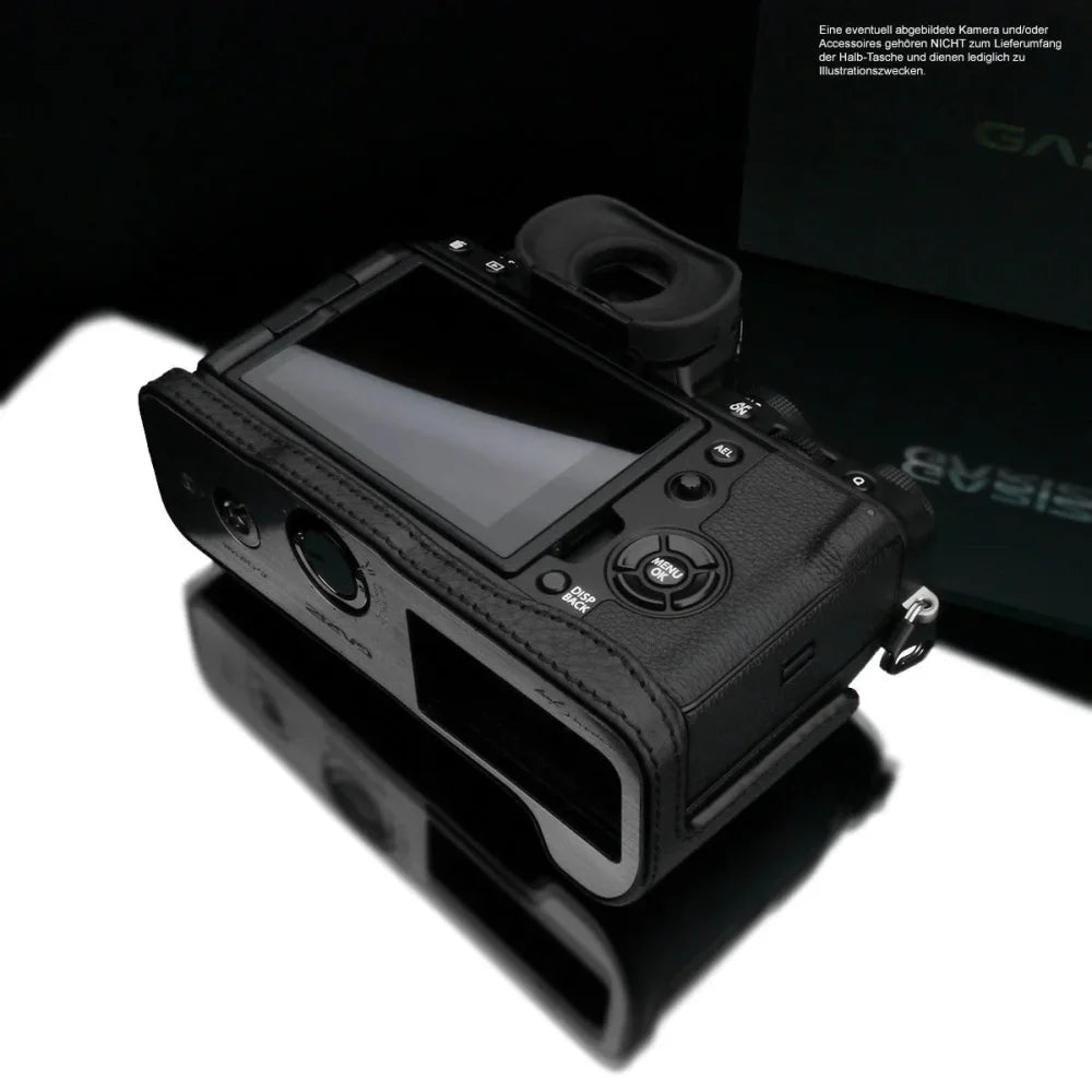 Half Case Bereitschaftstasche | Fuji, Leder, Schwarz | Gariz Design | Kameratasche Für Fujifilm X-t4 Systemkamera Aus Schwarzem Leder Von