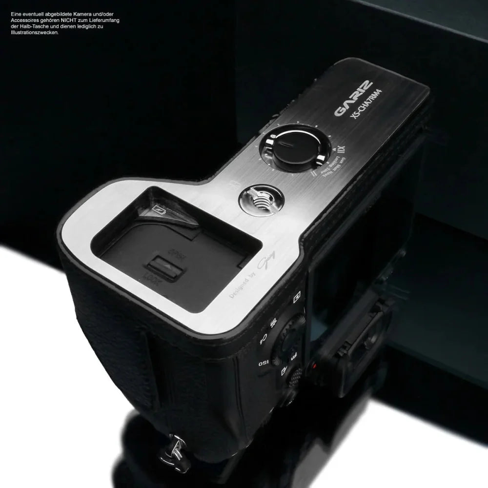Half Case Bereitschaftstasche | Leder, Schwarz, Sony | Gariz Design | Kameratasche Für Sony A7r Iv Und Sony Alpha 7r Iva | Leder Schwarz |