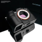Half Case Bereitschaftstasche | Leder, Schwarz, Sony | Gariz Design | Kameratasche Für Sony Alpha 1 Ilce-1 Aus Leder In Schwarz Von Gariz