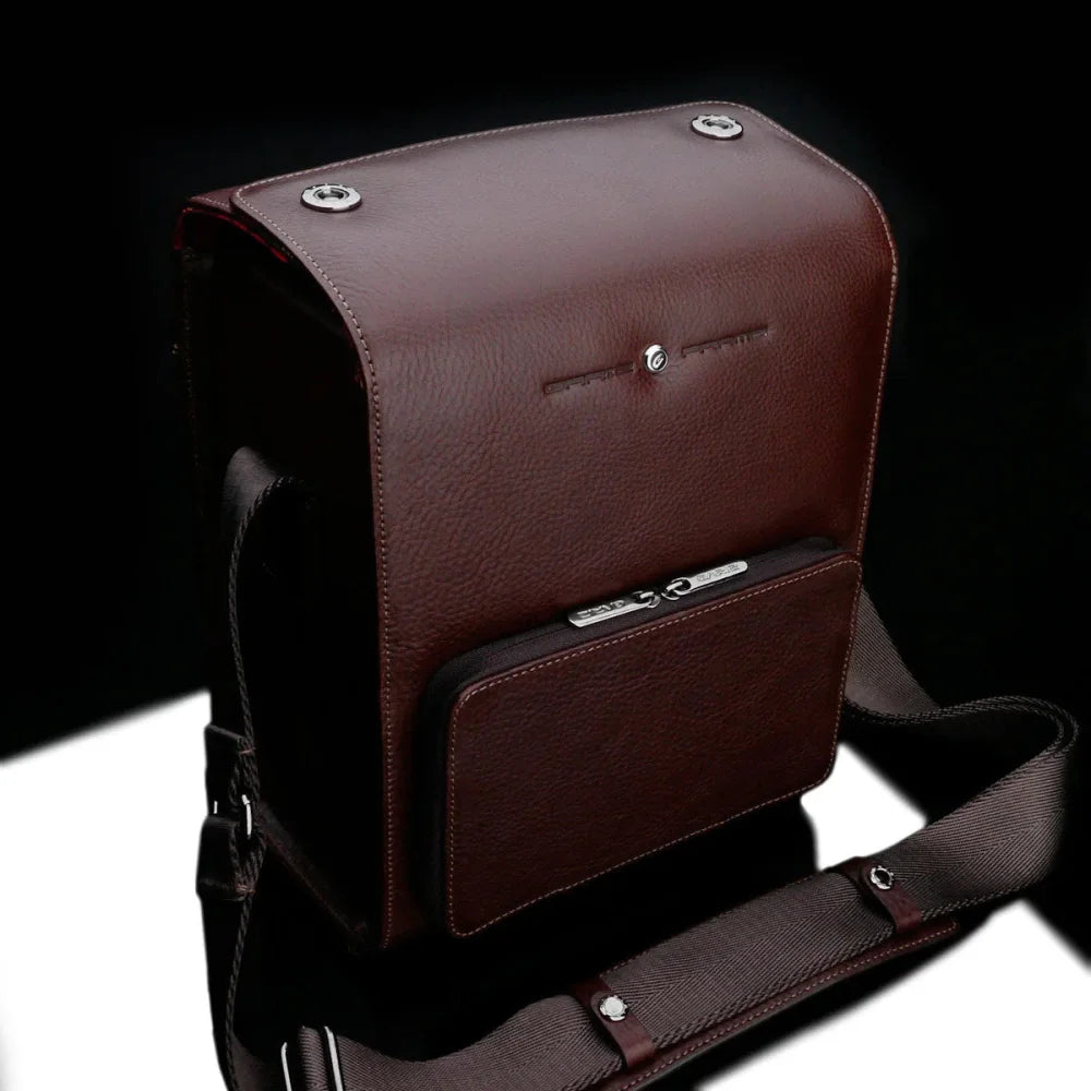 Fototaschen | Dunkelbraun, Leder | Gariz Design | Kameratasche Im Vintage Design Aus Leder Für Systemkameras In Braun Von Gariz