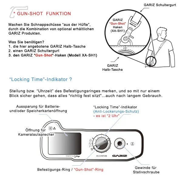 Half Case Bereitschaftstasche | Fuji, Leder, Schwarz | Gariz Design | Kameratasche Ledertasche Tasche Für Fujifilm X-t3 Und X-t2 | Schwarz |