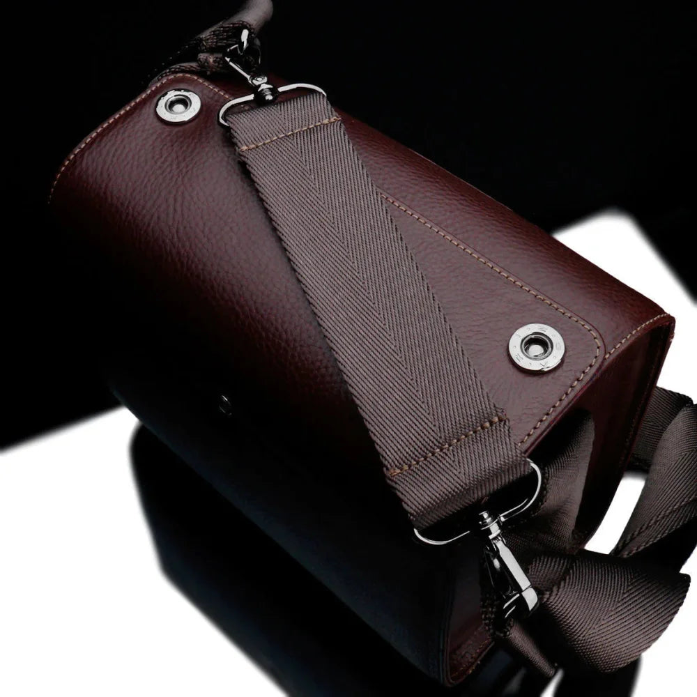 Fototaschen | Dunkelbraun, Leder | Gariz Design | Kleine Kameratasche Für Systemkamera | Leder Im Vintage Design | Braun | Gariz