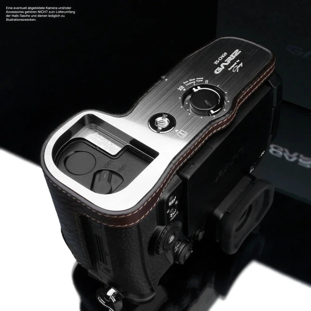 Half Case Bereitschaftstasche | Dunkelbraun, Leder, Panasonic | Gariz Design | Leder Kameratasche Für Panasonic G9 Von Gariz Design In Braun