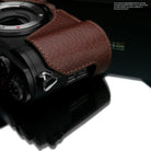 Half Case Bereitschaftstasche | Dunkelbraun, Leder, Panasonic | Gariz Design | Leder Kameratasche Für Panasonic Gx9 Von Gariz Design In