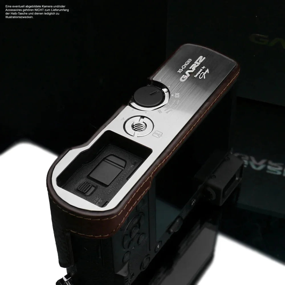 Half Case Bereitschaftstasche | Dunkelbraun, Leder, Panasonic | Gariz Design | Leder Kameratasche Für Panasonic Gx9 Von Gariz Design In
