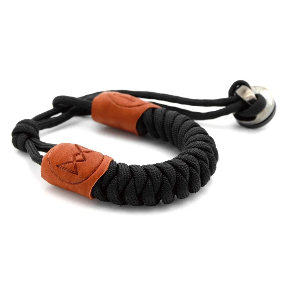 Handschlaufe | Leder, Schwarz, Seil | Monarch Vii | Paracord Kameraschlaufe | Schwarz | Monarch Straps Vii Boa | Handgefertigt