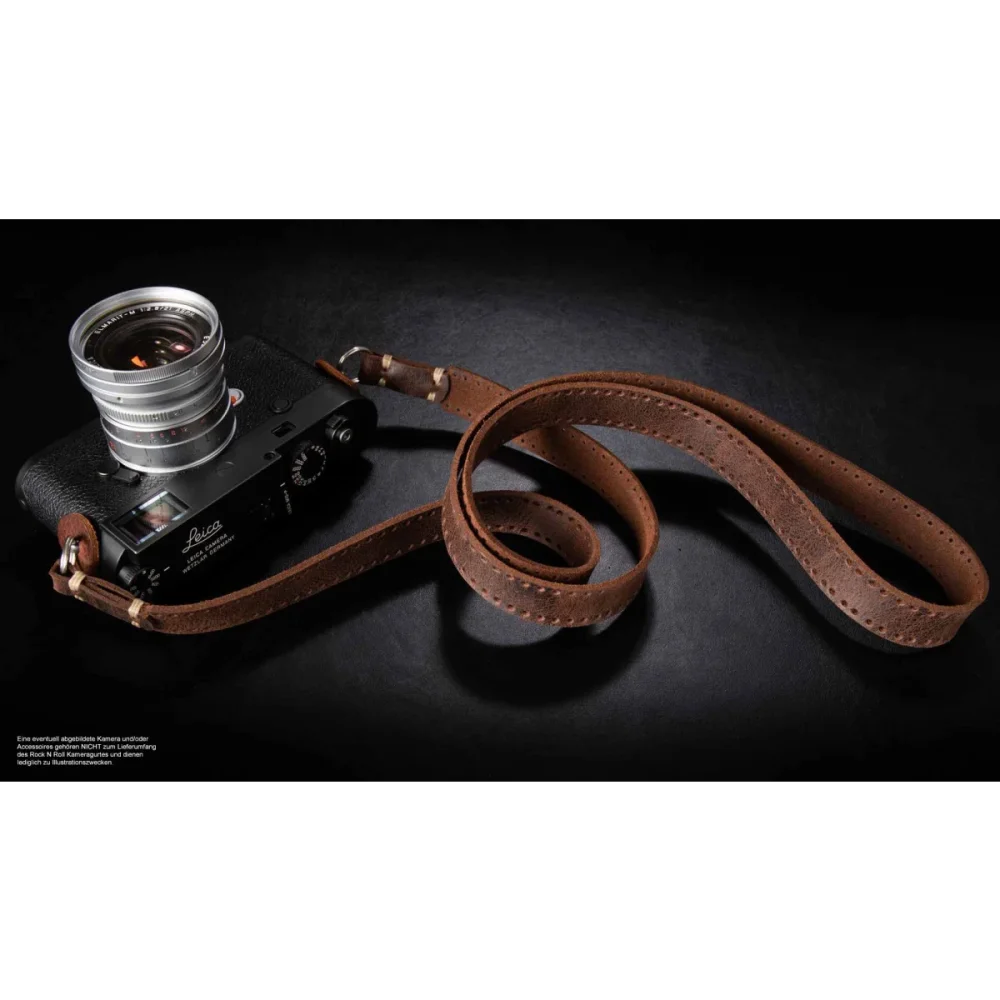 Kameragurte | Dunkelbraun, Leder | Rock n Roll Camera Straps And Bags | Retro Kamera Schultergurt Aus Leder Im Antik Finish | Braun | Rock n