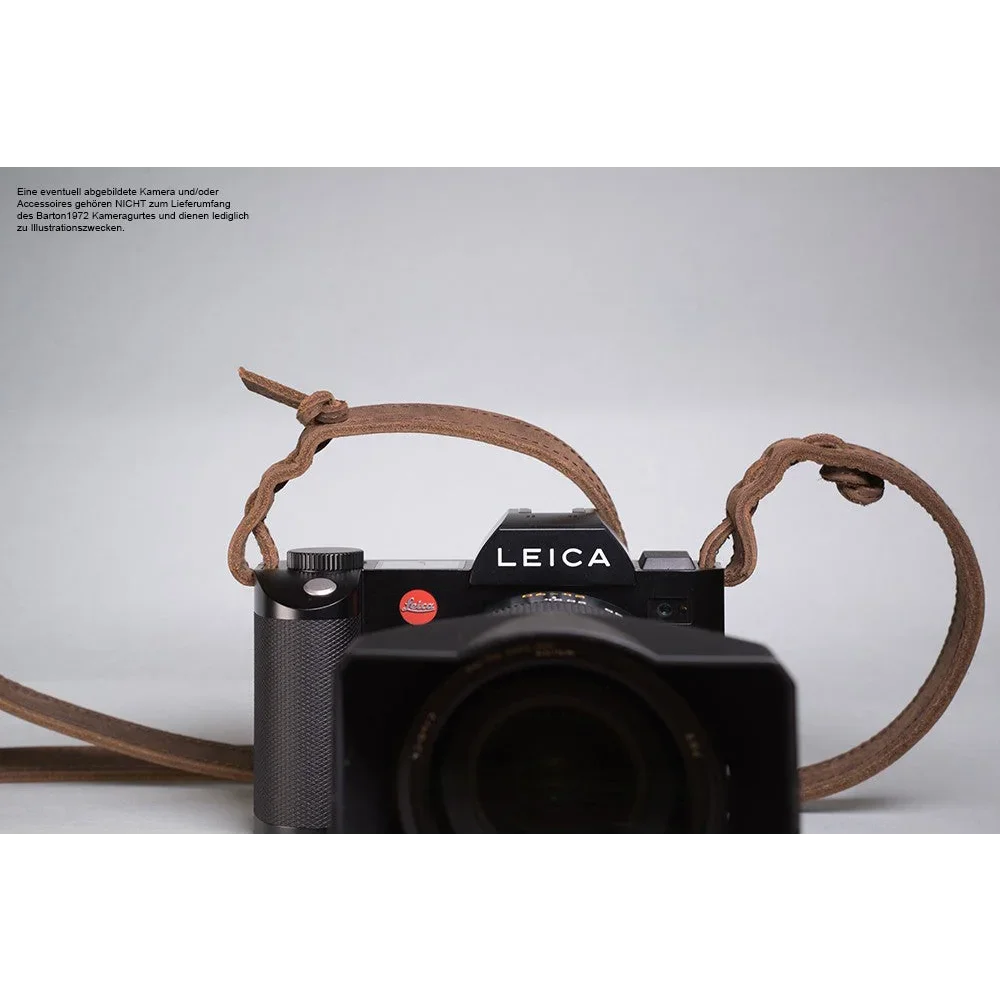 Kameragurte | Dunkelbraun, Leder | Barton 1972 | Retro Kameragurt Aus Leder | Design Für Flachösen | Barton 1972 | Vintage Braun