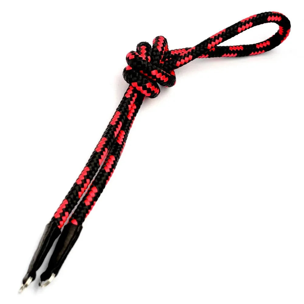 Kameragurte | Leder, Schwarz Und Rot, Seil | Sailor Strap | Schultergurt Für Kamera Aus Seil Geflochten In Rot Schwarz | Sailor Strap |gr.l