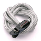 Kameragurte | Grau / Silber, Leder, Seil | Sailor Strap | Schultergurt Für Kamera Aus Seil Und Italienischem Leder | Silber Grau Navy Blau