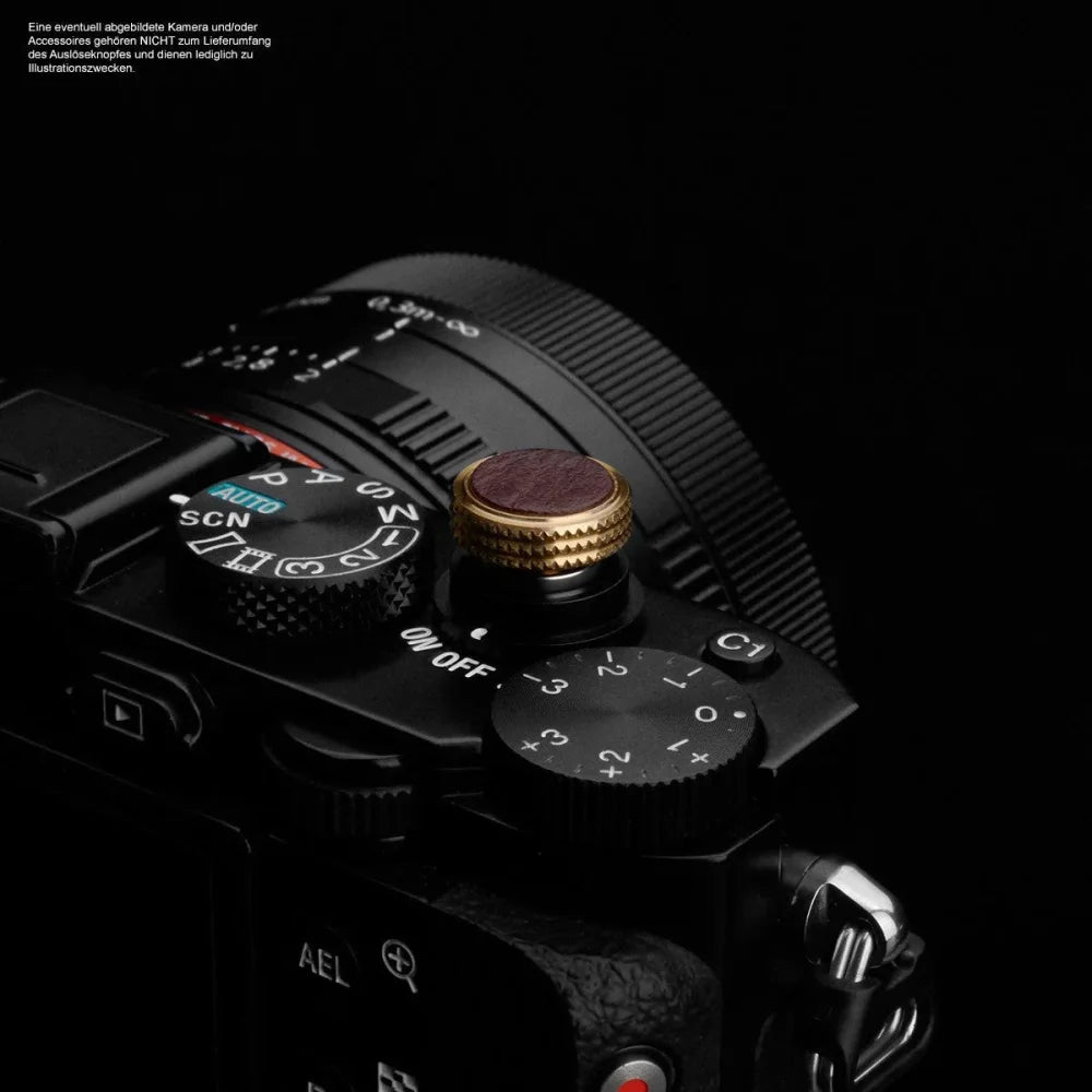 Auslöseknöpfe | Dunkelbraun, Leder, Messing | Gariz Design | Soft Release Button Für Sony Rx Kamera Von Gariz | Messing Und Leder In Braun